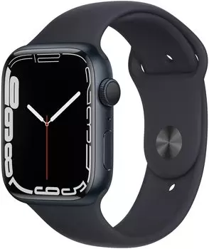 Часы Apple Watch Series 7 41mm Aluminum Case with Sport Band (black)
