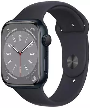 Умные часы Apple Watch Series 8 45 мм Aluminium Case GPS with sport band (Графитовый)