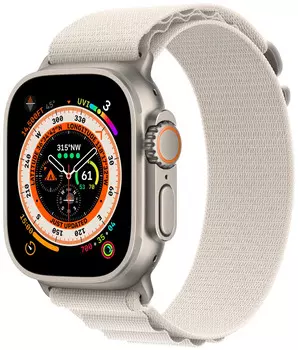 Умные часы Apple Watch Ultra 49 мм Titanium Case with Alpine Loop M (Белый, MQFC3)