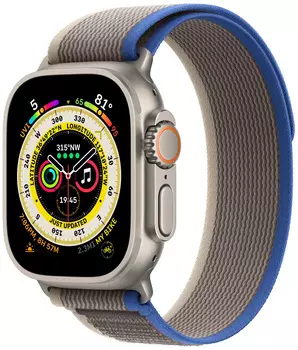 Умные часы Apple Watch Ultra 49 мм Titanium Case with Trail Loop M/L (Синий, MNHE3)