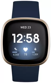 Умные часы Fitbit Versa 3, midnight/soft gold