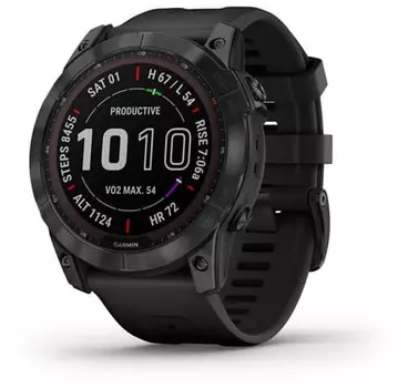 Умные часы Garmin Fenix 7X Sapphire Solar Wi-Fi (Черный)