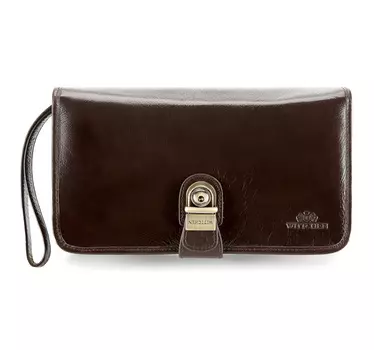 Барсетка маленькая кожаная с элегантной застежкой