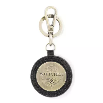 Брелок кожаный круглый
