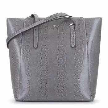 Кожаная сумка-шоппер с потайными карманами