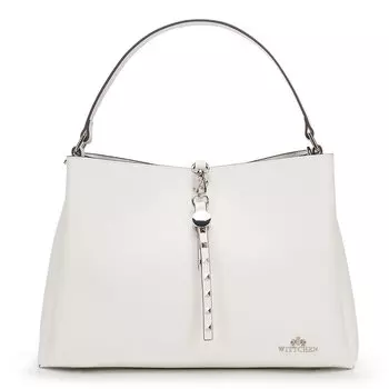 Кожаная сумка-шоппер с ремешком с заклепками