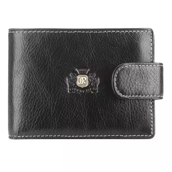 Кожаная визитница с гербом на кнопке