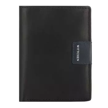 Кожаный кошелек с нашивкой-логотипом