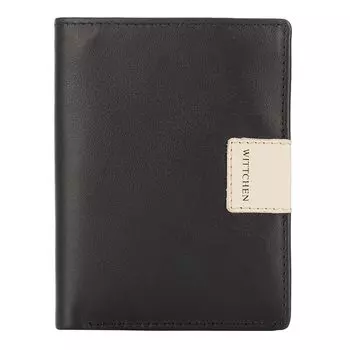 Кожаный кошелек с нашивкой-логотипом