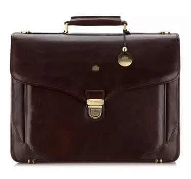 Кожаный портфель с уплотненными краями