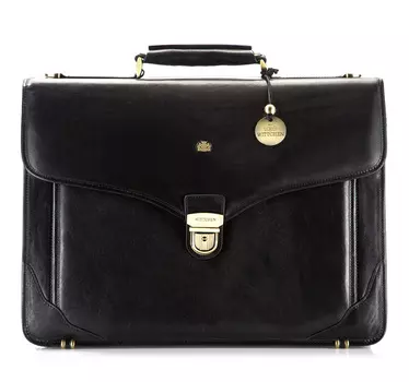 Кожаный портфель с уплотненными краями