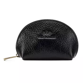 Монетница кожаная полукруглая