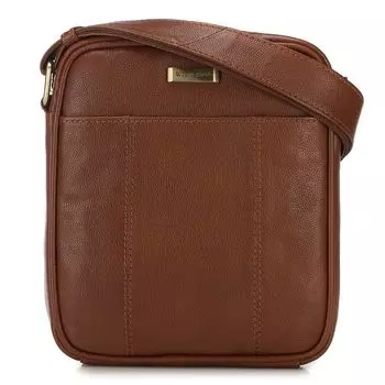 Мужская кожаная сумка с открытым карманом