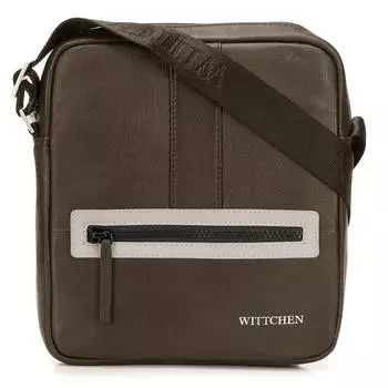 Мужская маленькая кожаная сумка-мессенджер