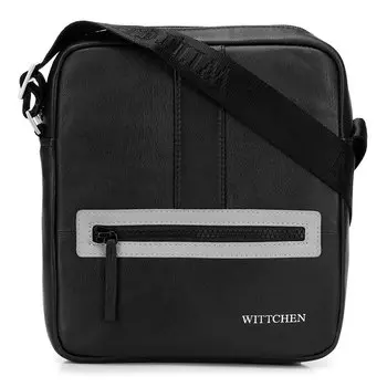 Мужская маленькая кожаная сумка-мессенджер