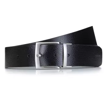 Мужской двусторонний кожаный ремень с винтажной пряжкой