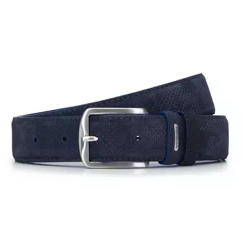 Ремень мужской из перфорированной велюровой кожи