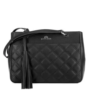 Саквояж из стеганой кожи с кисточкой