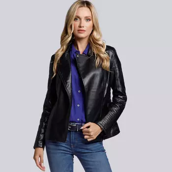 Женская байкерская куртка стеганая