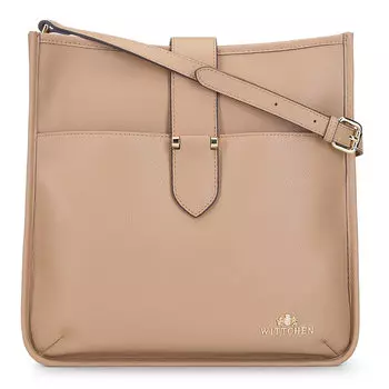 Женская кожаная сумка через плечо с клапаном