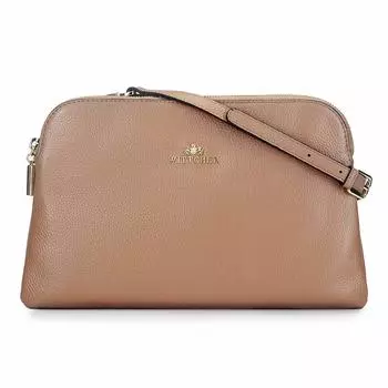 Женская маленькая кожаная сумка через плечо с двумя отделениями