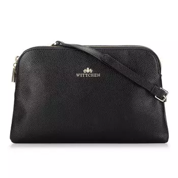 Женская маленькая кожаная сумка через плечо с двумя отделениями