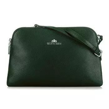 Женская маленькая кожаная сумка через плечо с двумя отделениями