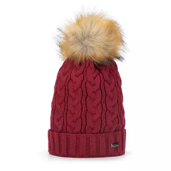 Женская шапка с крупным плетением