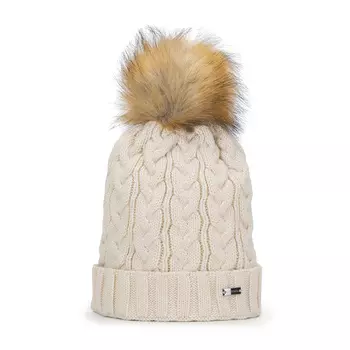 Женская шапка с крупным плетением