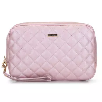 Женская стеганая косметичка с ручкой