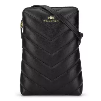 Женская стеганая кожаная мини сумка через плечо