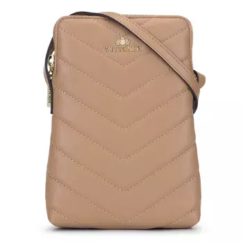 Женская стеганая кожаная мини сумка через плечо