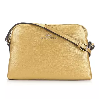 Женская сумка через плечо из кожи трапециевидной формы