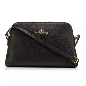 Женская сумка через плечо из кожи трапециевидной формы