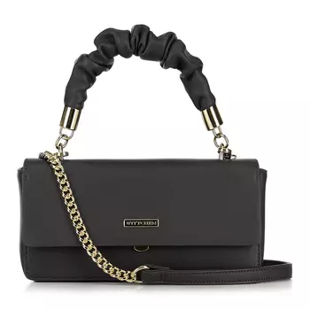 Женская сумка через плечо на цепочке с рюшами на ручке