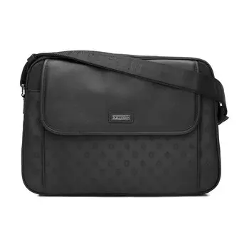 Женская сумка через плечо с кожаным клапаном и жаккардом с монограммой