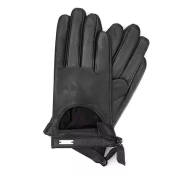 Женские кожаные перчатки с вырезом