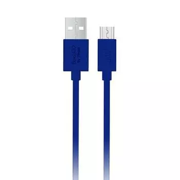 Дата кабель USB-micro USB 1м, синий, BoraSCO VSP