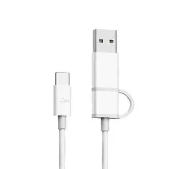 Кабель 2 в 1 USB/Type-C/Type-C Xiaomi ZMI 100см White