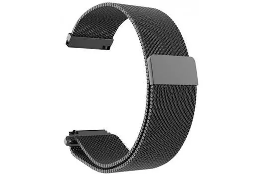 Миланский сетчатый браслет для Mi Amazfit Bip Metal Black (Магнитный замок)