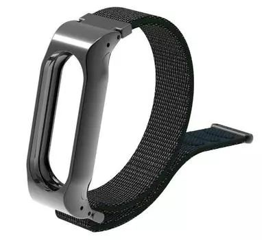 Ремешок для Xiaomi MiBand 2 нейлоновый на липучке (ассортимент)