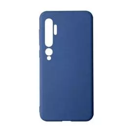 Силиконовый чехол Soft Touch с микрофиброй для Xiaomi Mi Note 10, синий, BoraSCO