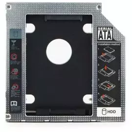 Адаптер (Optibay) AgeStar MF-95-02 низкопрофильный для 2.5-дюймового накопителя в отсек 5.25 дюйма,