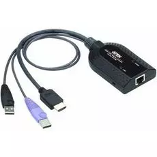 Адаптер Aten KA7188-AX КВМ, USB, HDMI c поддержкой Virtual Media, поддержка считывателя карт общего доступа и извлечения звука