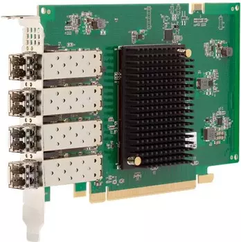 Адаптер Broadcom LPE35004-M2 Gen 7 (32GFC), 4-port, 32Gb/s, PCIe Gen3 x16, LC MMF 100m, трансиверы установлены
