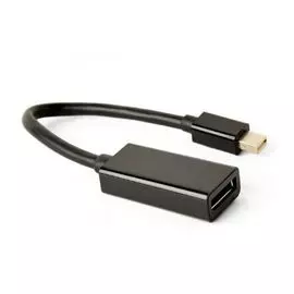 Адаптер Cablexpert A-mDPM-DPF4K-01 miniDisplayPort -> DisplayPort, 4K, 20M/20F, длина 16см, черный