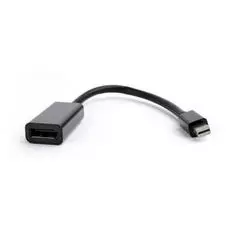 Адаптер Cablexpert A-mDPM-DPF-001 miniDisplayPort - DisplayPort, 20M/20F, длина 10см, черный,