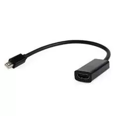 Адаптер Cablexpert A-mDPM-HDMIF-02 miniDisplayPort - HDMI, 20M/19F, кабель 15см, черный, пакет