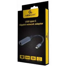 Адаптер Cablexpert A-USB3C-LAN-01 USB-C (вилка) в гигабитную сеть Ethernet (розетка)