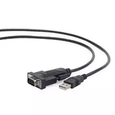 Адаптер Cablexpert UAS-DB9M-02 , USB->SERIAL, AM/DB9M, 1,5 м, PL2303TA, WinXP-Win8, черный, пакет